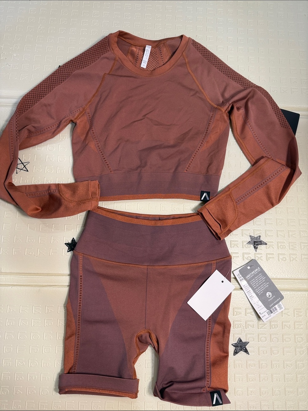 Athleta Women's Rust Two-Piece Bike Short Set